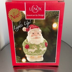 Brand New Lenox Christmas Sweater Santa Ornament